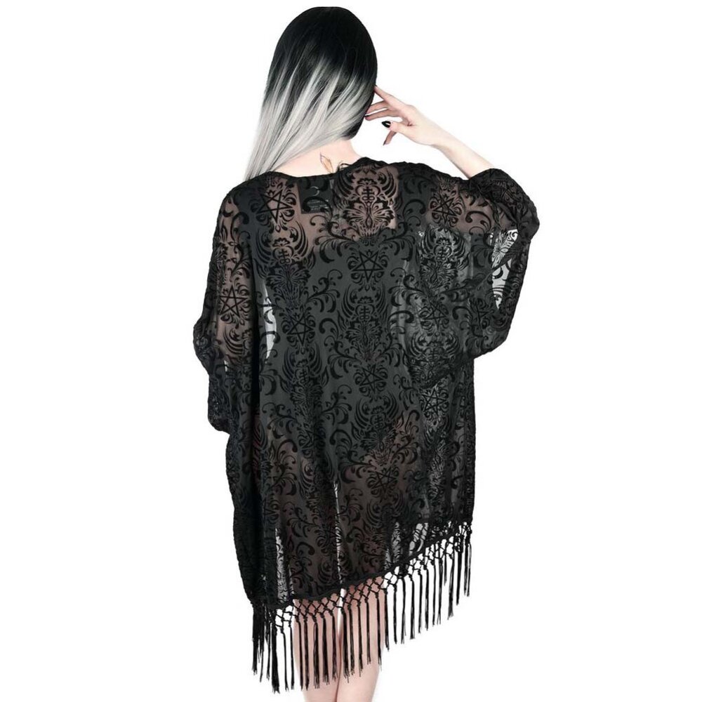 Killstar Last Rites kimono size S  jacket NWT - Picture 2 of 8